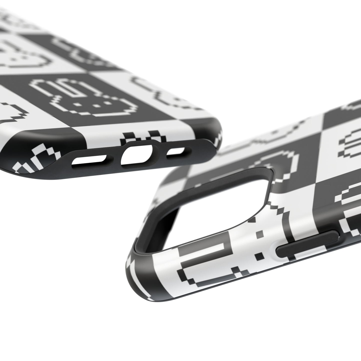 Black and White Retro Bunny MagSafe iPhone Case