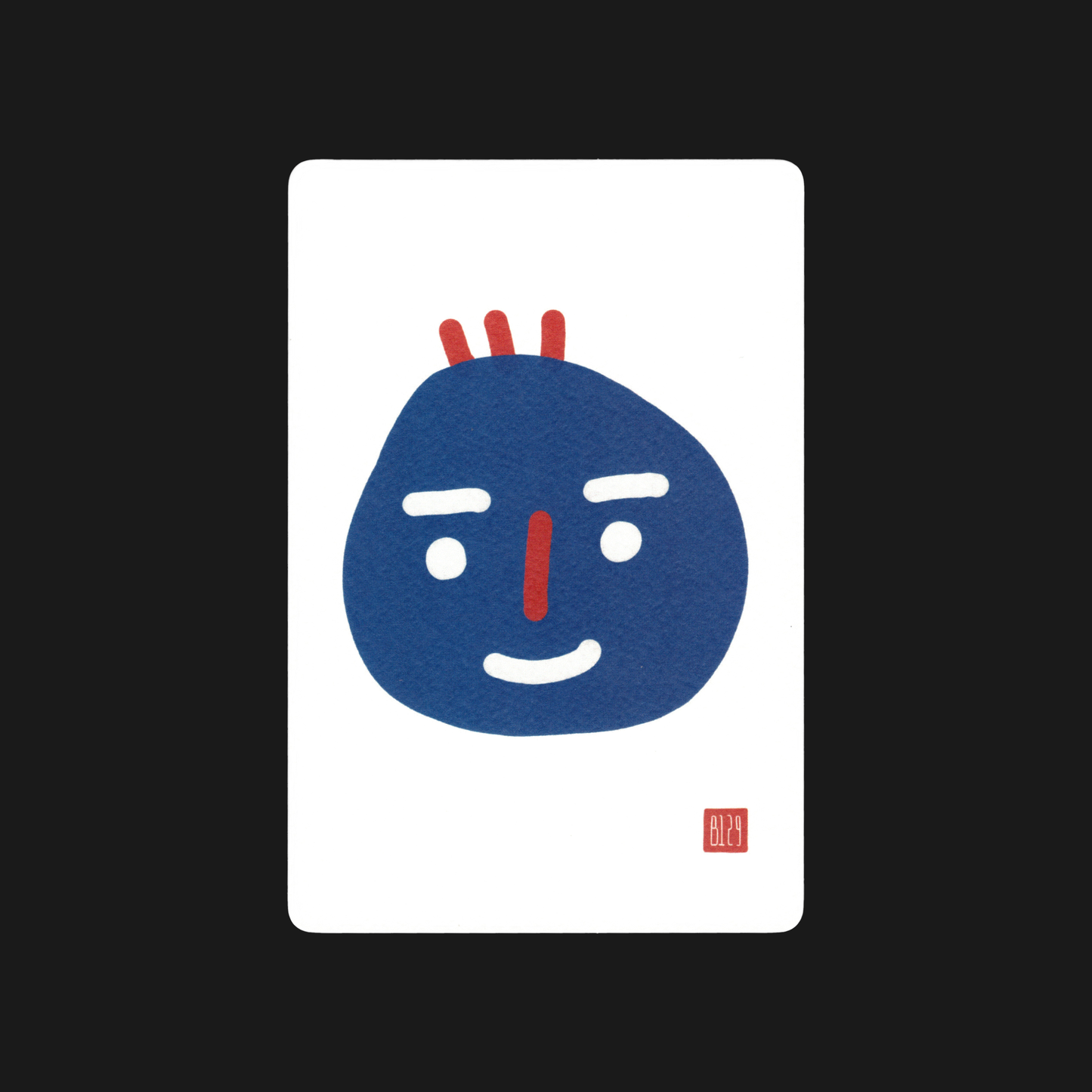 Multi-purpose Card: Blue Smiley