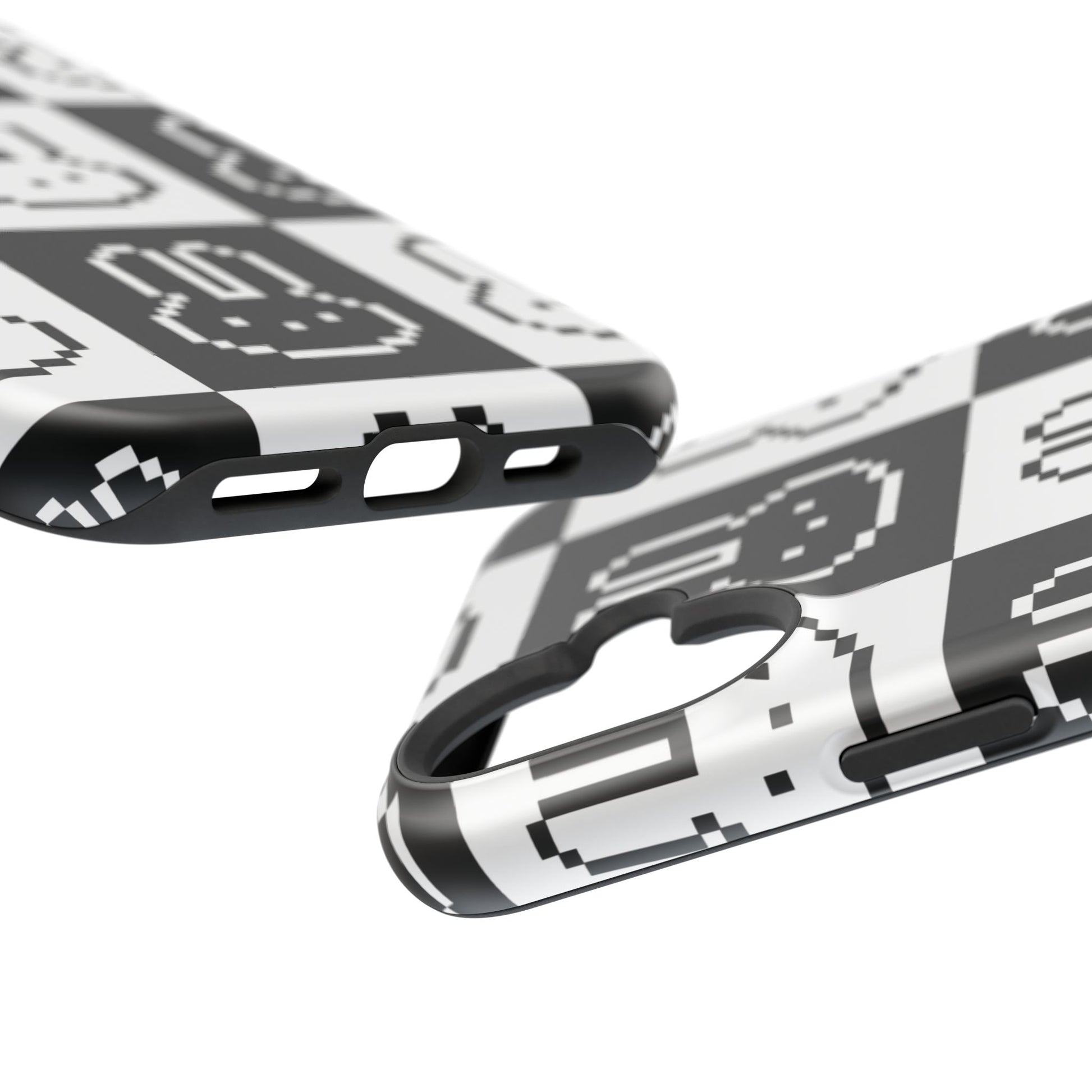 Black and White Retro Bunny MagSafe iPhone Case