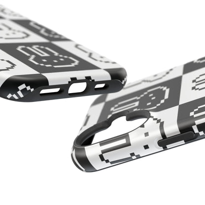 Black and White Retro Bunny MagSafe iPhone Case