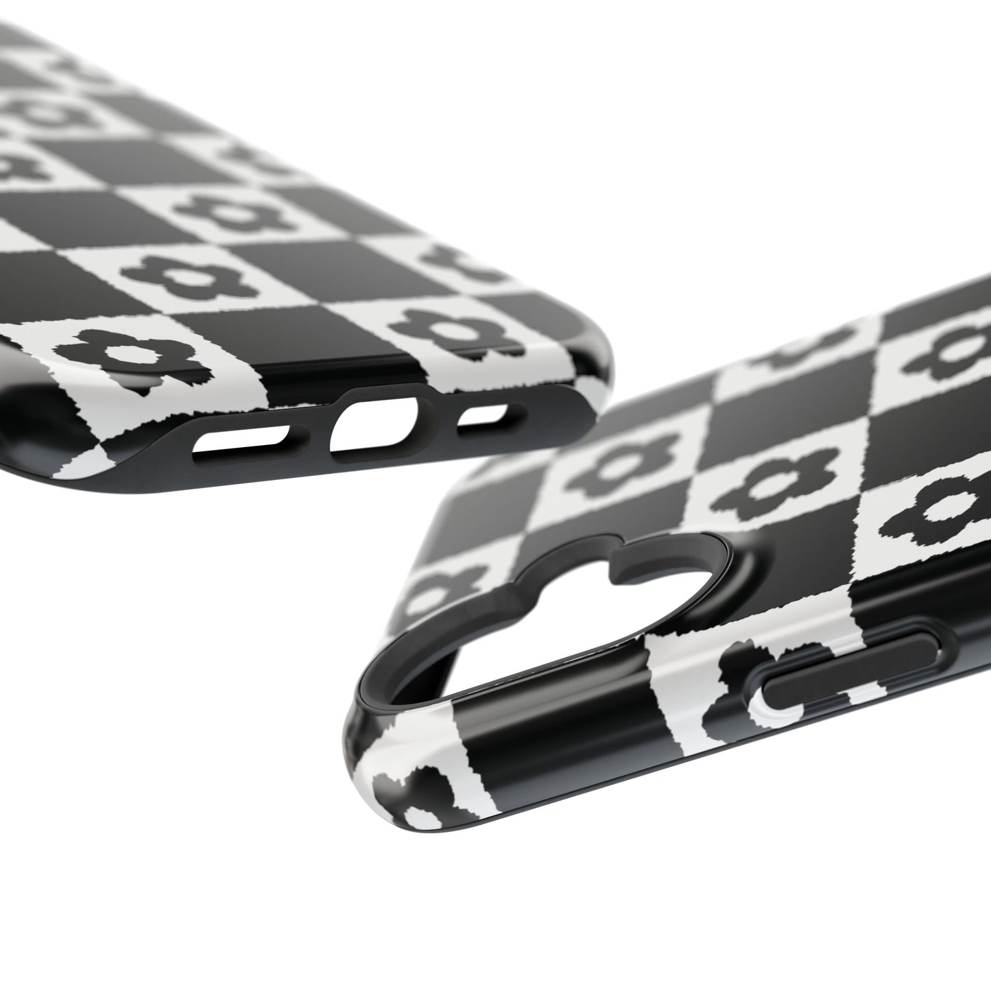 Floral Checkerboard MagSafe iPhone Case