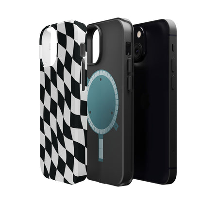Black and White MagSafe iPhone Case