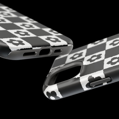 Floral Checkerboard MagSafe iPhone Case