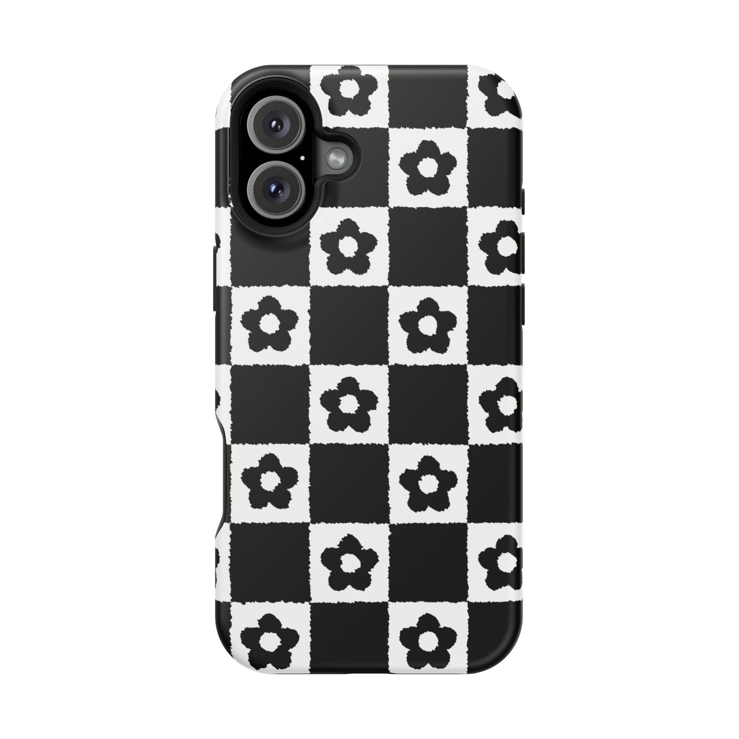 Floral Checkerboard MagSafe iPhone Case