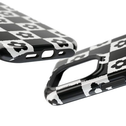Floral Checkerboard MagSafe iPhone Case