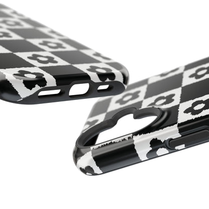 Floral Checkerboard MagSafe iPhone Case