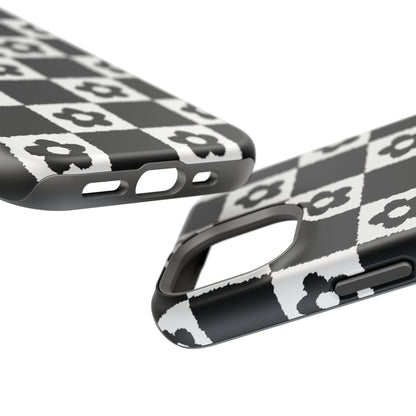 Floral Checkerboard MagSafe iPhone Case