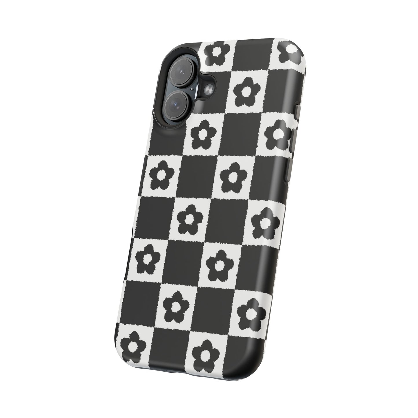 Floral Checkerboard MagSafe iPhone Case
