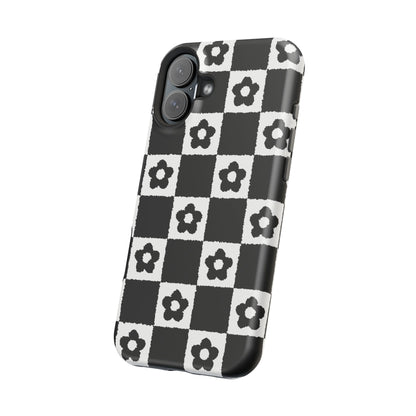 Floral Checkerboard MagSafe iPhone Case