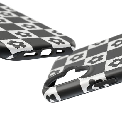 Floral Checkerboard MagSafe iPhone Case