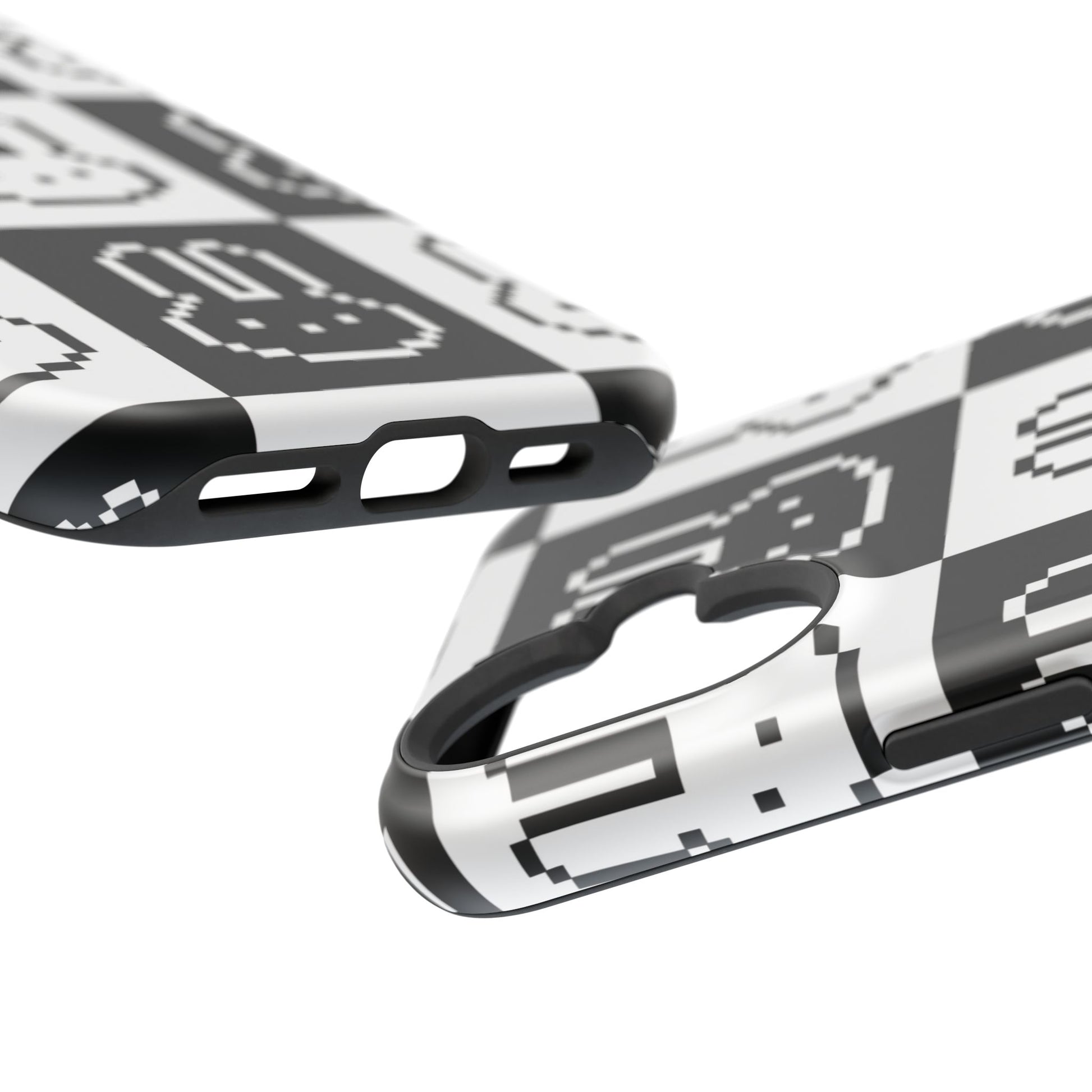 Black and White Retro Bunny MagSafe iPhone Case