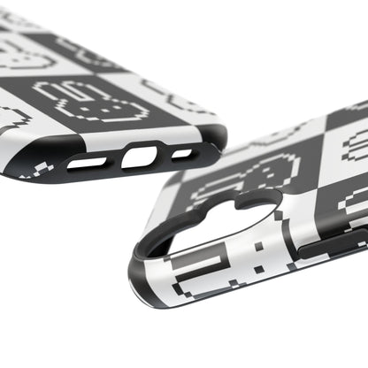 Black and White Retro Bunny MagSafe iPhone Case