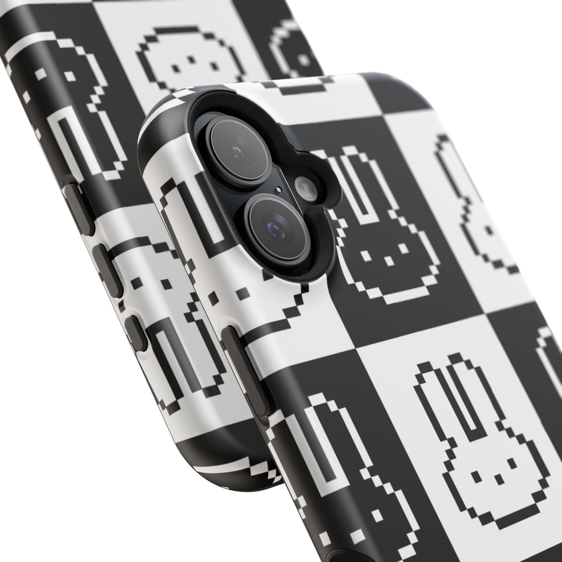 Black and White Retro Bunny MagSafe iPhone Case