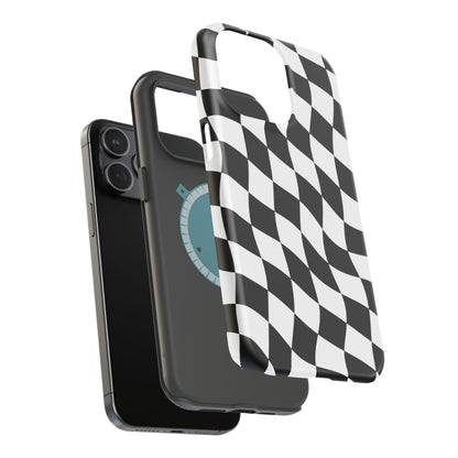 Black and White MagSafe iPhone Case
