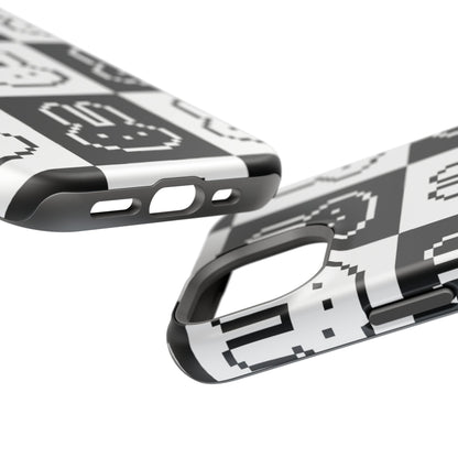 Black and White Retro Bunny MagSafe iPhone Case
