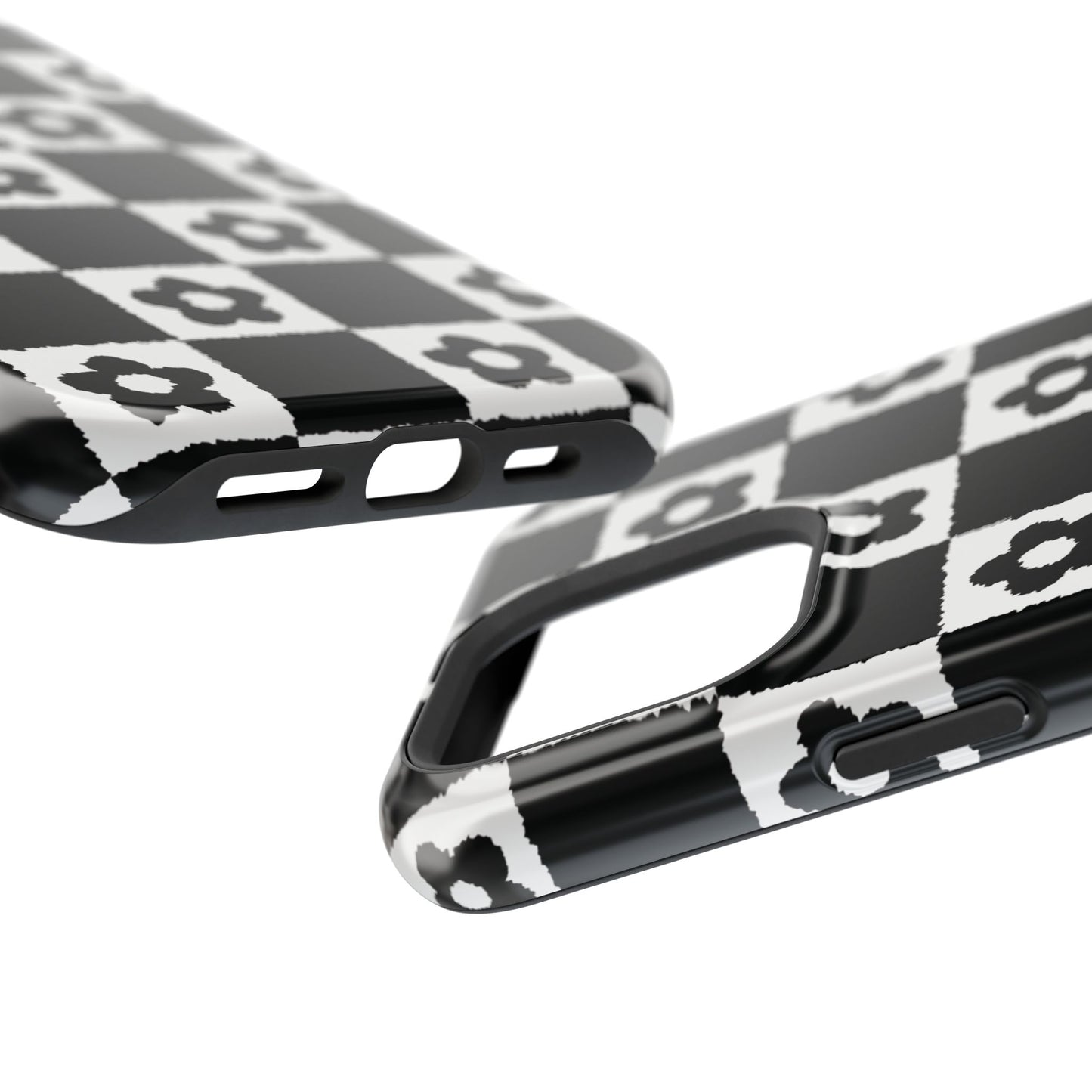Floral Checkerboard MagSafe iPhone Case