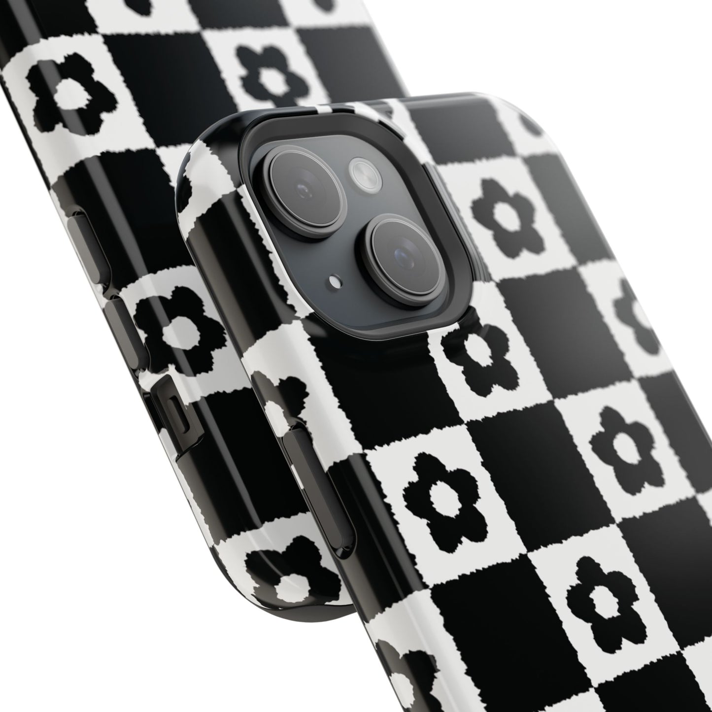 Floral Checkerboard MagSafe iPhone Case