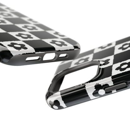 Floral Checkerboard MagSafe iPhone Case