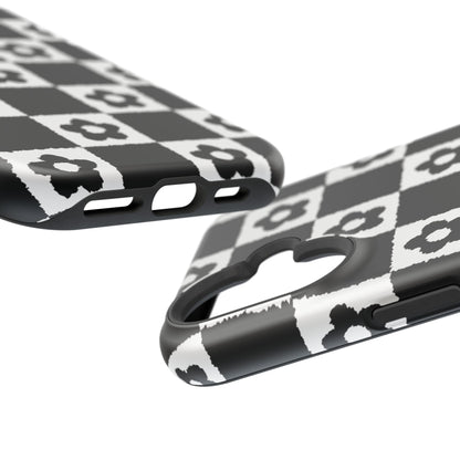 Floral Checkerboard MagSafe iPhone Case