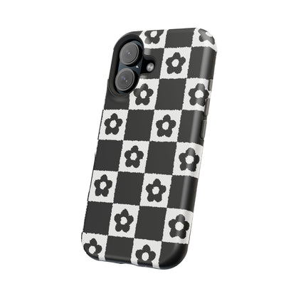 Floral Checkerboard MagSafe iPhone Case