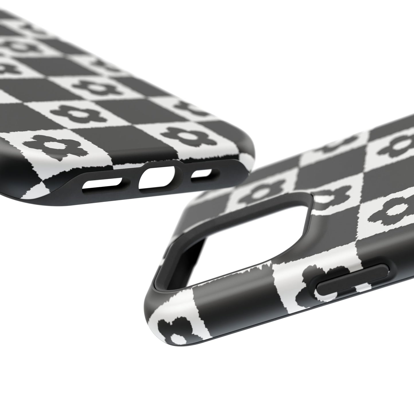 Floral Checkerboard MagSafe iPhone Case