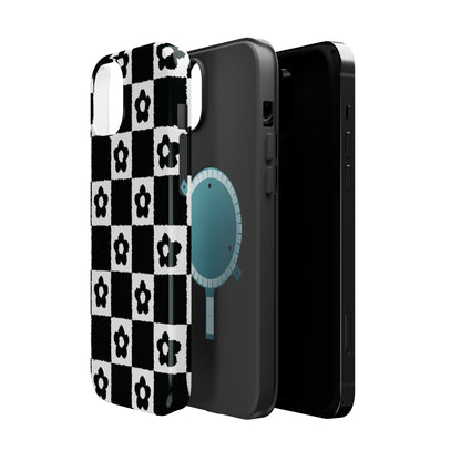 Floral Checkerboard MagSafe iPhone Case