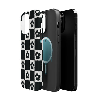Floral Checkerboard MagSafe iPhone Case