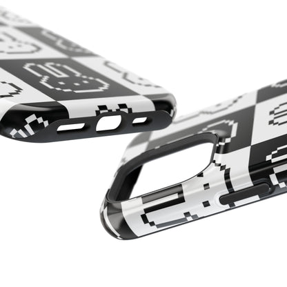 Black and White Retro Bunny MagSafe iPhone Case