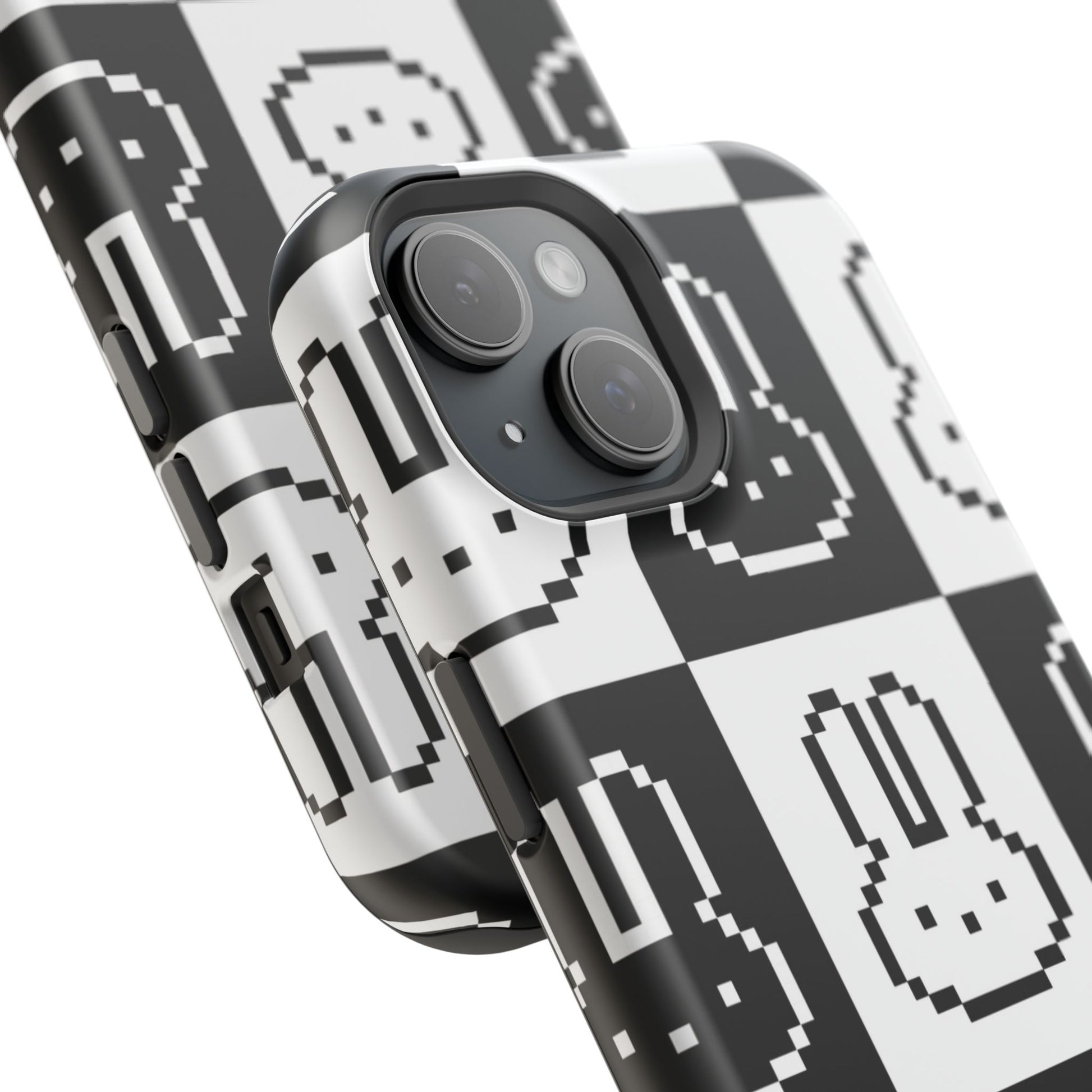 Black and White Retro Bunny MagSafe iPhone Case