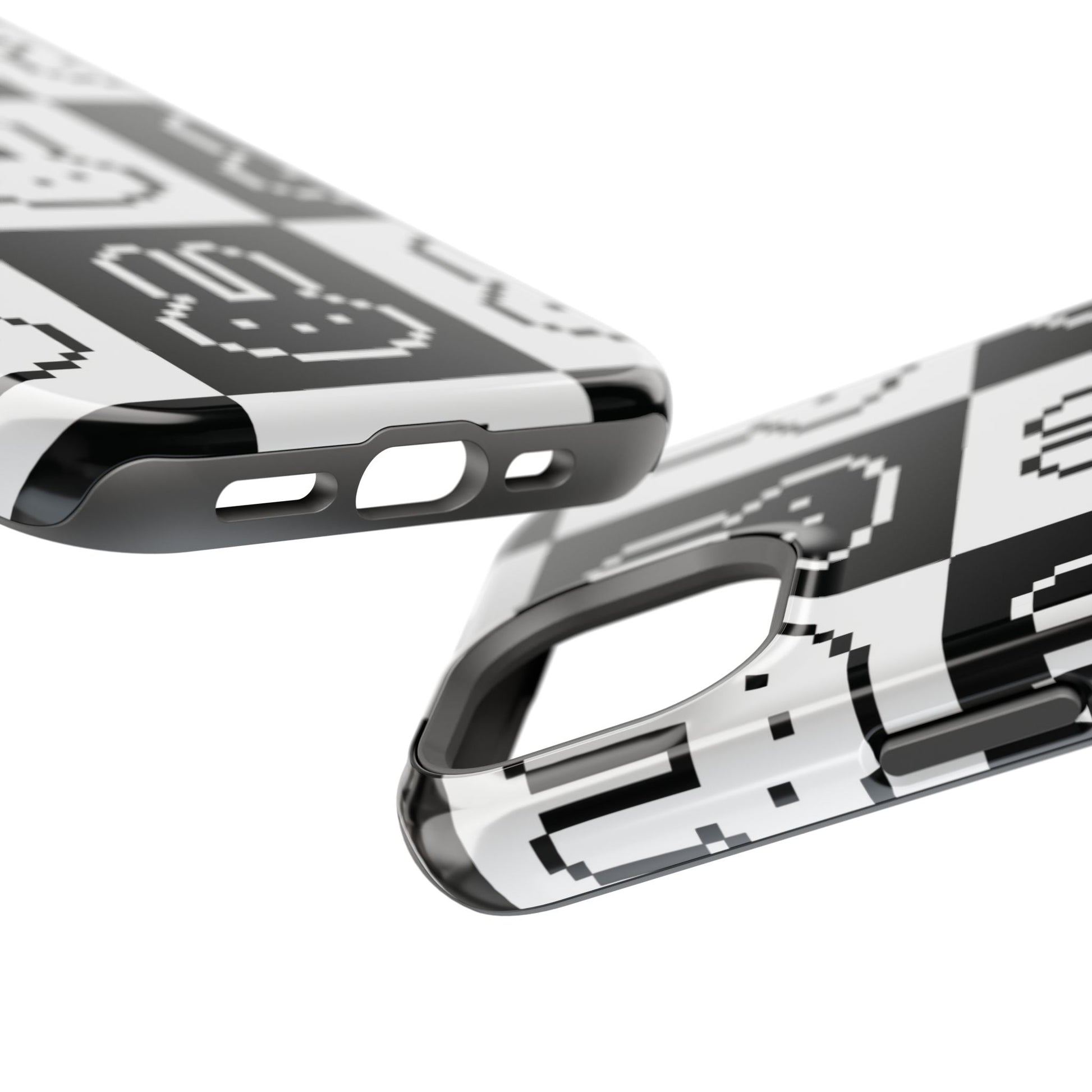 Black and White Retro Bunny MagSafe iPhone Case