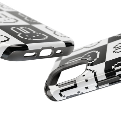Black and White Retro Bunny MagSafe iPhone Case