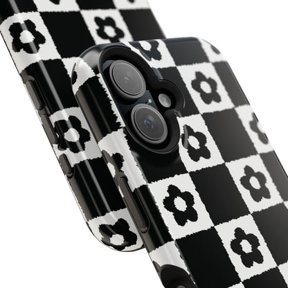 Floral Checkerboard MagSafe iPhone Case