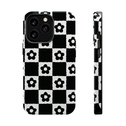 Floral Checkerboard MagSafe iPhone Case