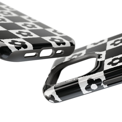 Floral Checkerboard MagSafe iPhone Case