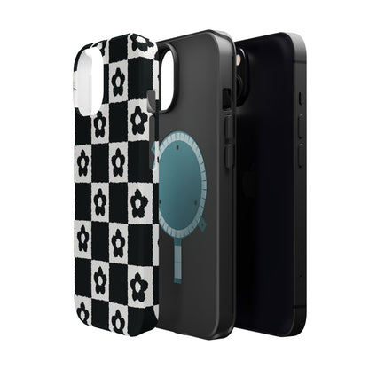 Floral Checkerboard MagSafe iPhone Case