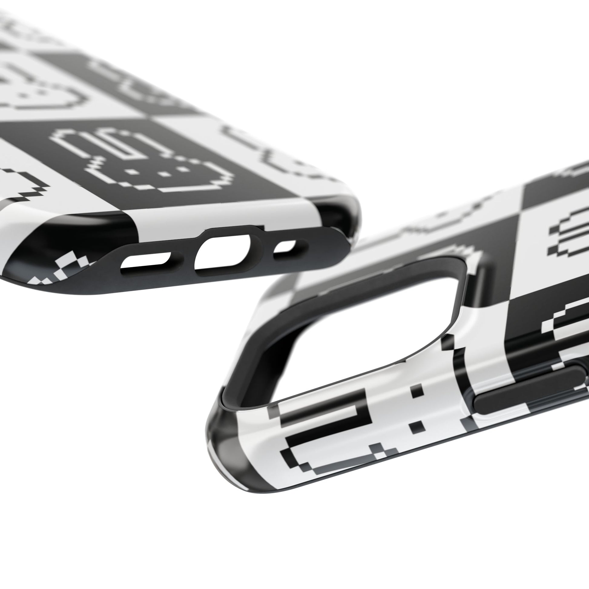 Black and White Retro Bunny MagSafe iPhone Case