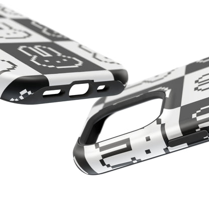 Black and White Retro Bunny MagSafe iPhone Case