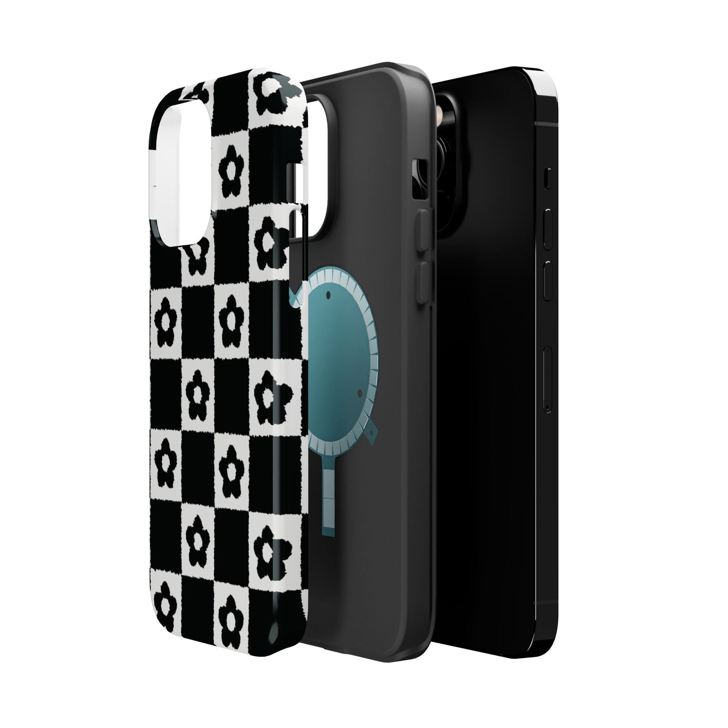 Floral Checkerboard MagSafe iPhone Case