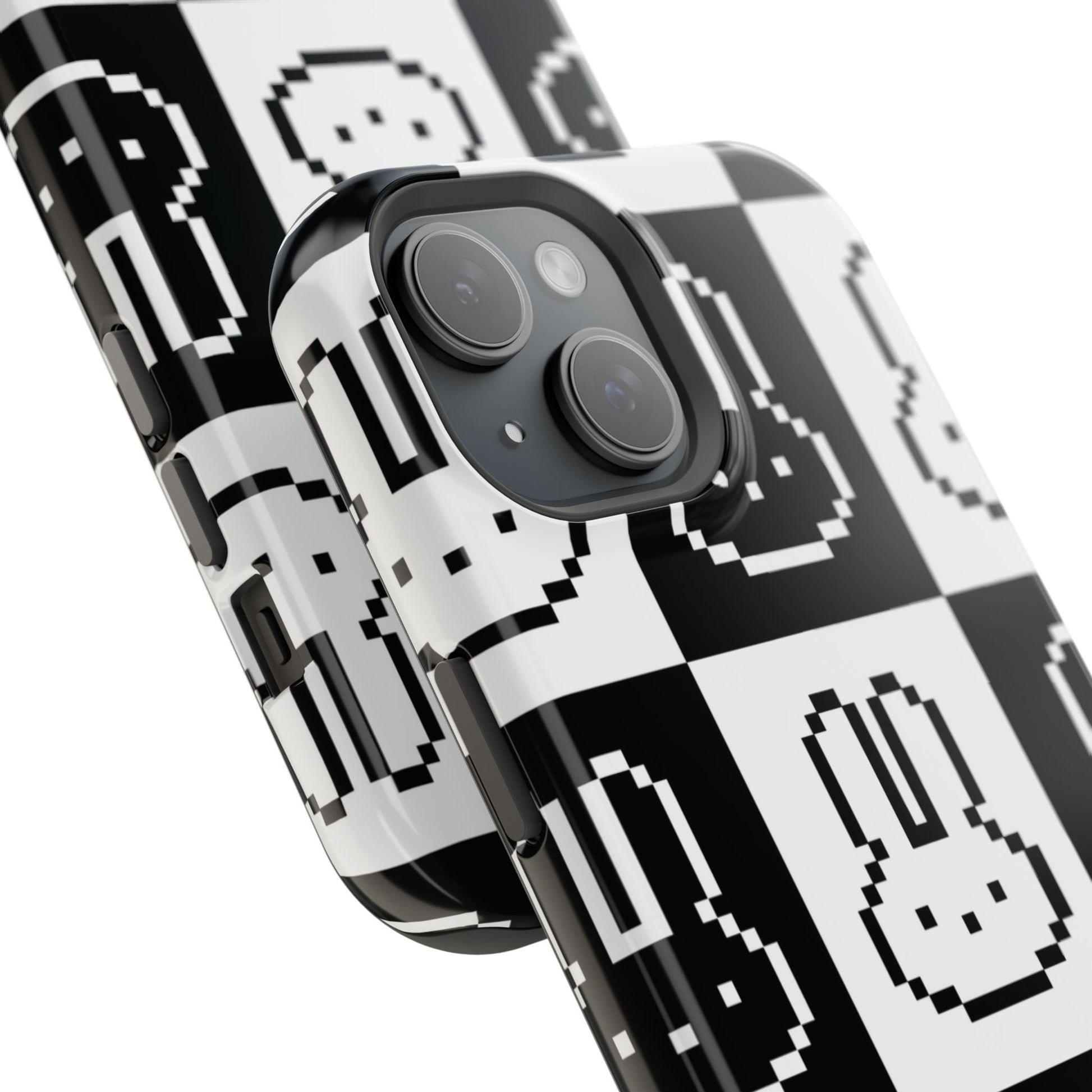 Black and White Retro Bunny MagSafe iPhone Case