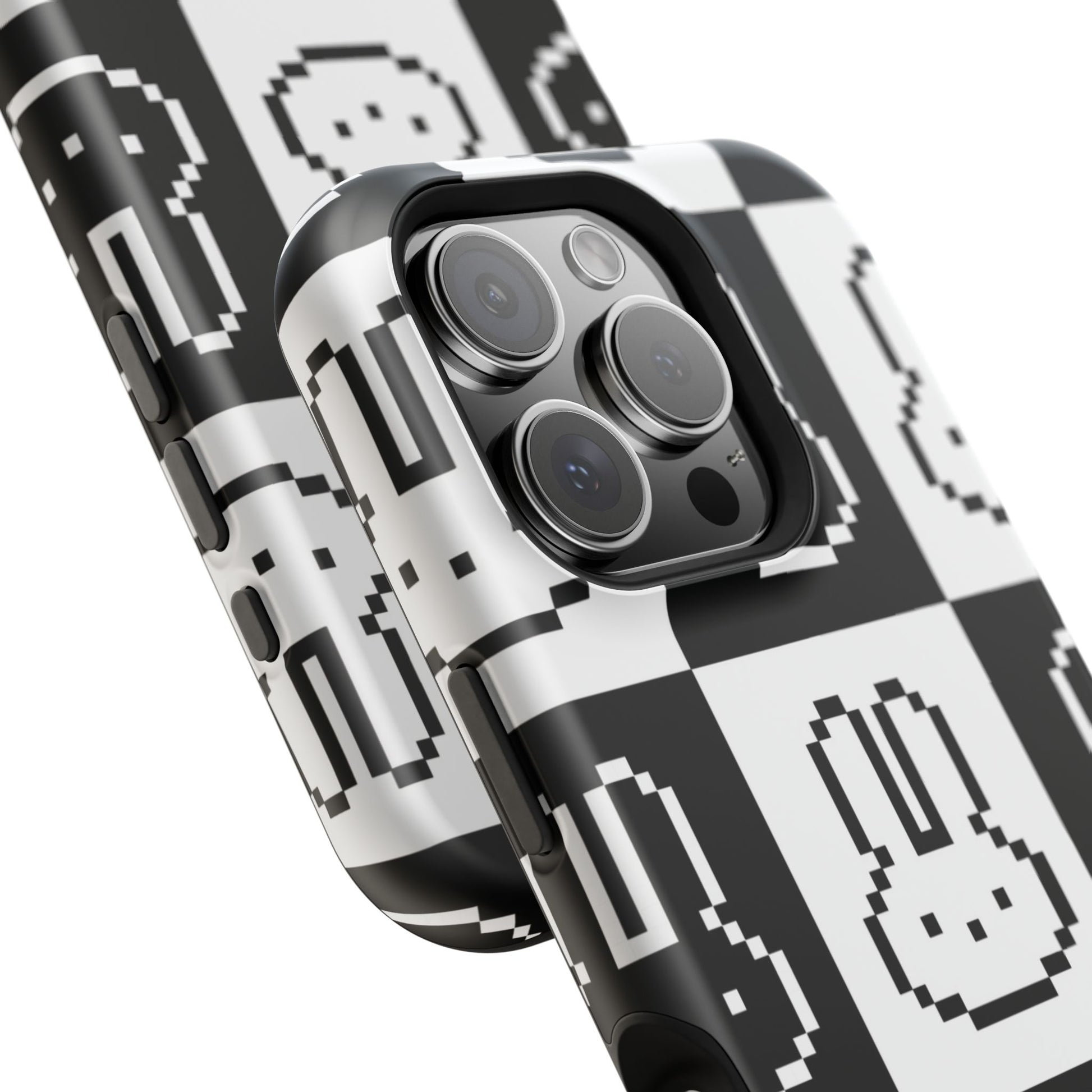 Black and White Retro Bunny MagSafe iPhone Case