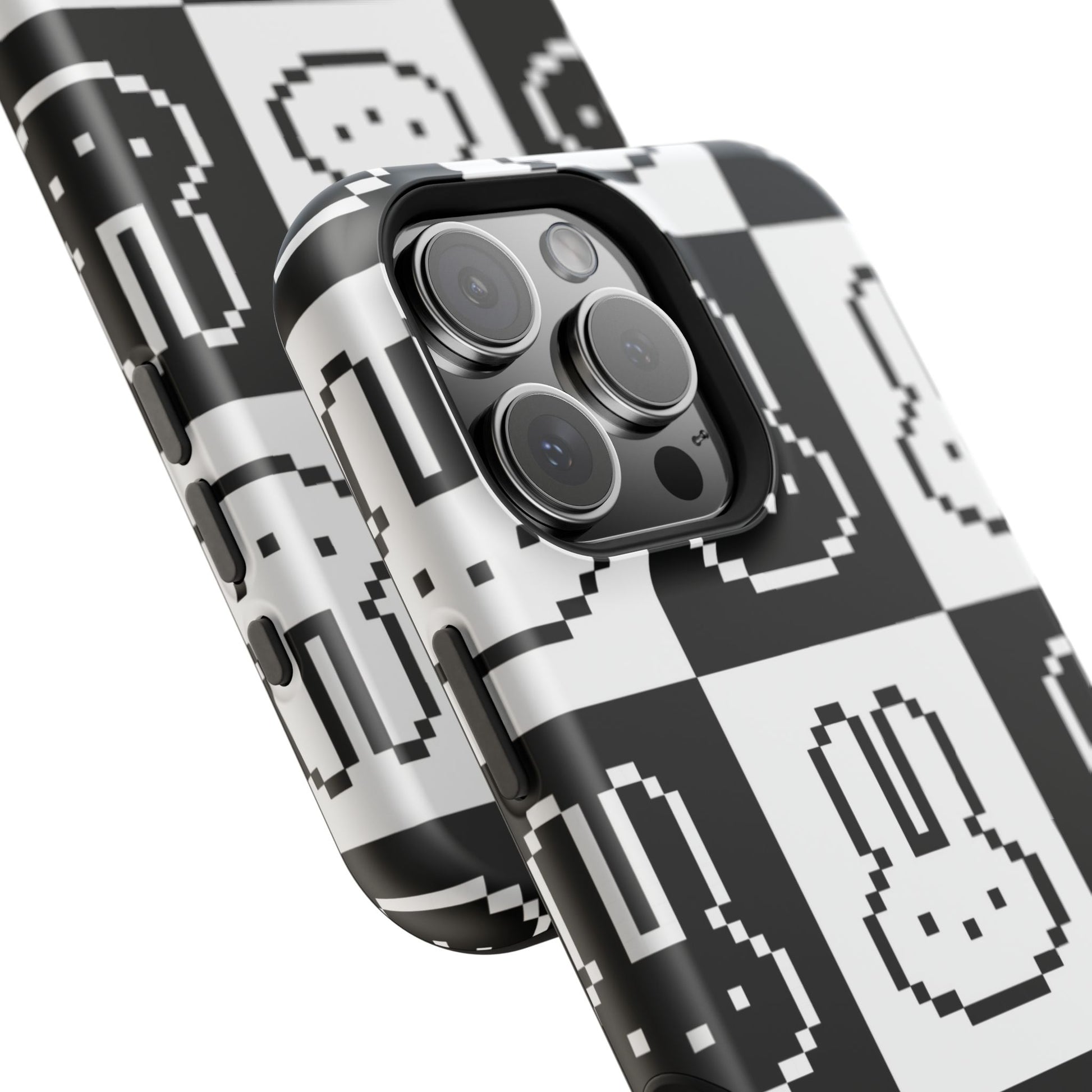 Black and White Retro Bunny MagSafe iPhone Case