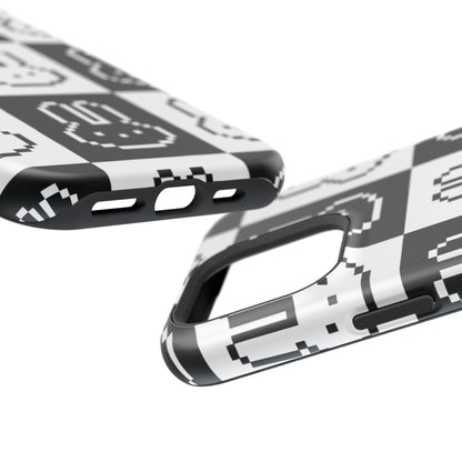 Black and White Retro Bunny MagSafe iPhone Case