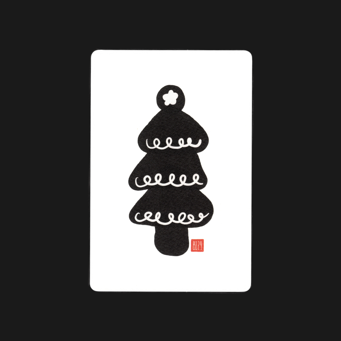 Christmas Card: Black Christmas Tree